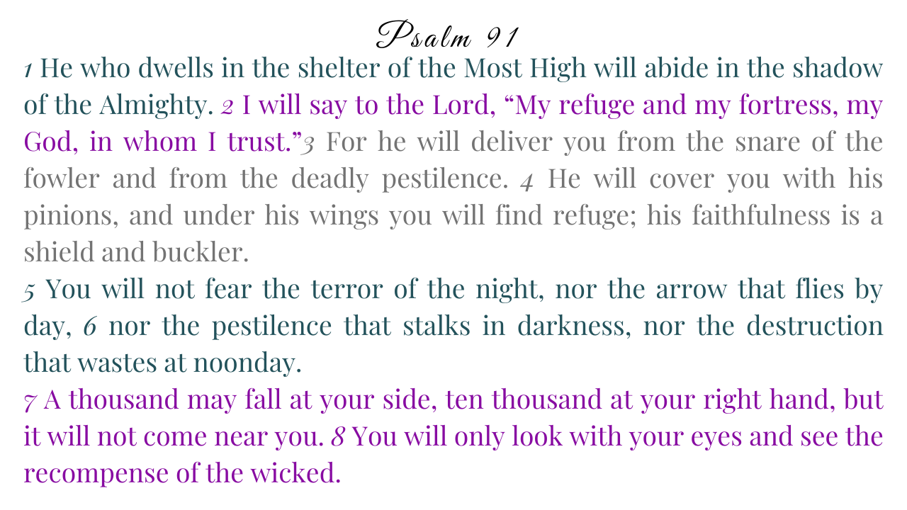 psalm 91 free printout ~ green eyed grace